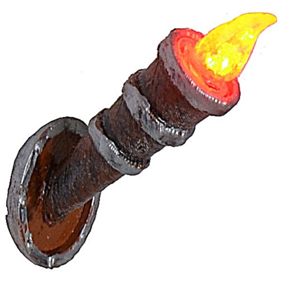 Antorcha de 4,7 cm parpadeante con LED rojo de 12 V. Mondo Presepi