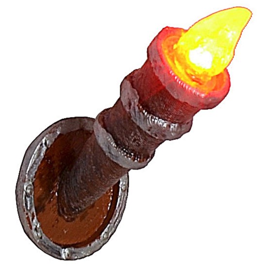 Fiaccola h 3,7 cm tremolante con led rosso 12 v. Mondo Presepi