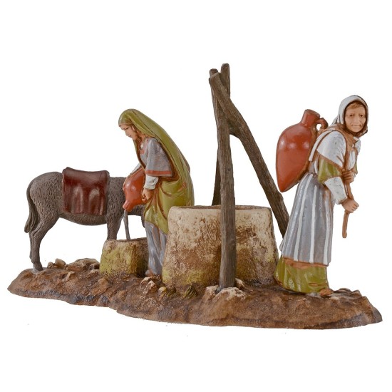 Escena de mujeres en el pozo 10 cm Landi Moranduzzo Mundo Pesebres