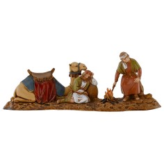 Scene of camel drivers at rest 10 cm Landi Moranduzzo