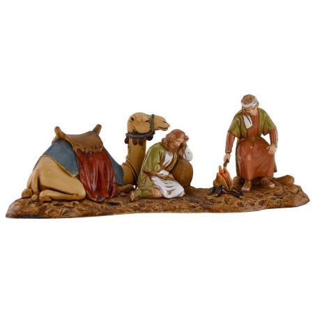 Scene of camel drivers at rest 10 cm Landi Moranduzzo