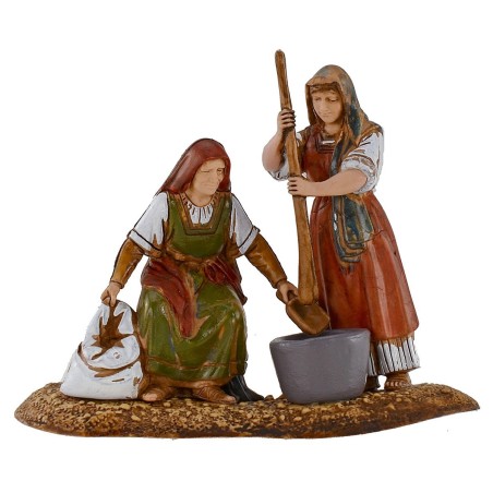 Mujeres con mortero y maja 10 cm Landi Moranduzzo figuras