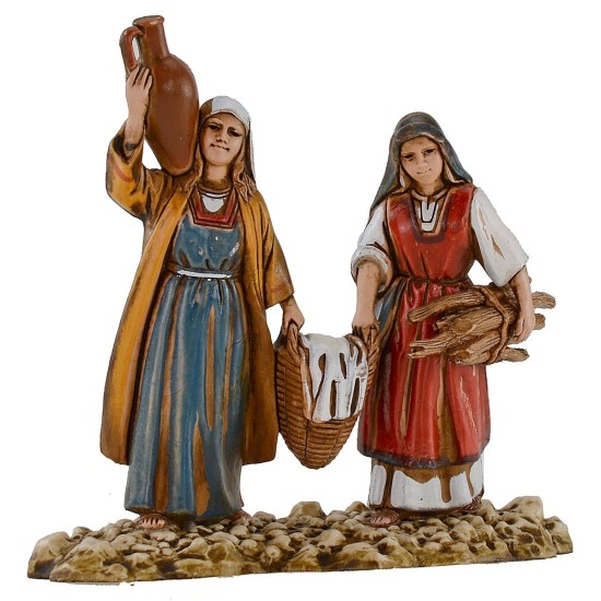 Mujeres con ánfora y leña 10 cm Landi Moranduzzo cost. Históricos