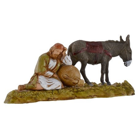 Old man resting with donkey series 10 cm Landi Moranduzzo cost.