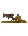 Old man resting with donkey series 10 cm Landi Moranduzzo cost.