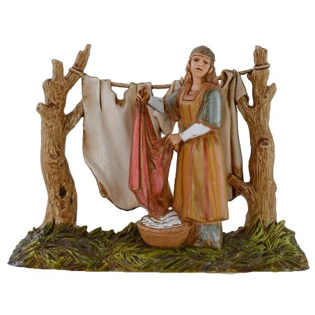 Donna che stende 10 cm Landi Moranduzzo cost. Storici