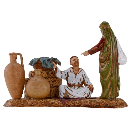 Gruppo 4 personaggi Landi Moranduzzo 10 cm Mondo Presepi