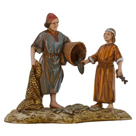 Gruppo 4 personaggi Landi Moranduzzo 10 cm Mondo Presepi