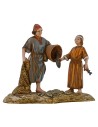 Grupo de 4 personajes Landi Moranduzzo 10 cm Mundo Pesebres