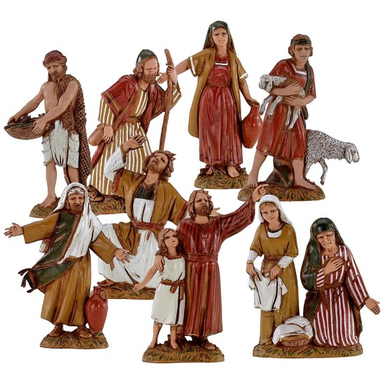Conjunto de 8 estatuas serie de 10 cm Landi Moranduzzo cost.