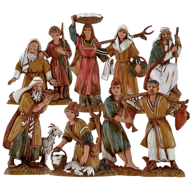 Set 8 personaggi serie 10 cm Landi Moranduzzo cost. Storici