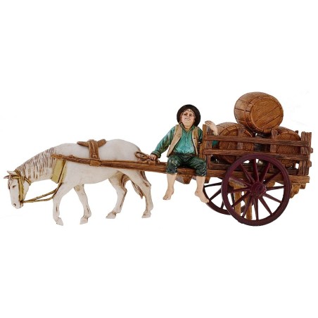 Carro con botti serie 10 cm Landi Moranduzzo Mondo Presepi