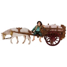 Carro con maiali serie 10 cm Landi Moranduzzo Mondo Presepi