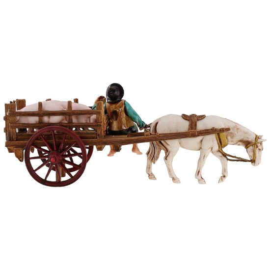 Carro con maiali serie 10 cm Landi Moranduzzo Mondo Presepi