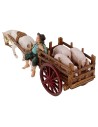 Carro con maiali serie 10 cm Landi Moranduzzo Mondo Presepi