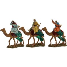 Tres Reyes Magos en camello 12 cm Landi Moranduzzo Mundo Pesebres