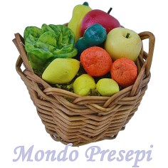 Cesto con frutta e verdura ø 3-3,5 cm Mondo Presepi