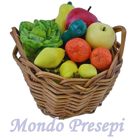 Basket with fruits and vegetables ø 3.5 cm