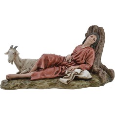 Sleeper with goat Landi Moranduzzo series 15 cm in resin