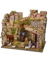 Illuminated village complete with Landi statues with
