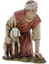 Pastor arrodillado con cordero Landi Moranduzzo 15 cm en resina