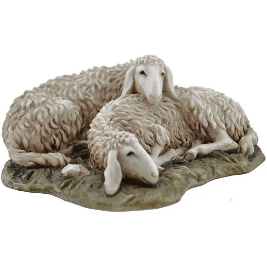 Sheep lying Landi Moranduzzo 15 cm in resin