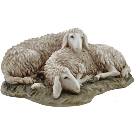 Sheep lying Landi Moranduzzo 15 cm in resin