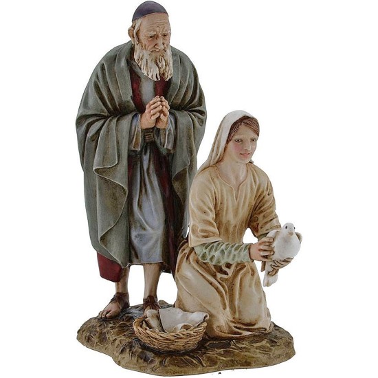 Viejo y muchacha Landi Moranduzzo 20 cm en resina Mundo