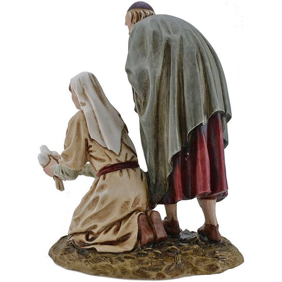 Old man and girl Landi Moranduzzo 20 cm in resin