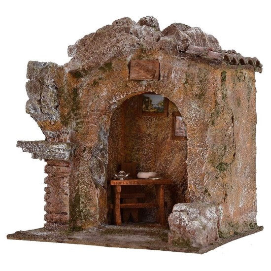 Escenario de zapatero para belén de 19,5x14,5x19,5 cm de altura