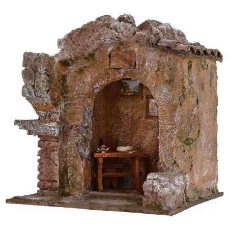 Escenario de zapatero para belén de 19,5x14,5x19,5 cm de altura