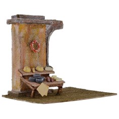 Ambientazione con banco di formaggi e salumi cm 19,5x17,5x18,6