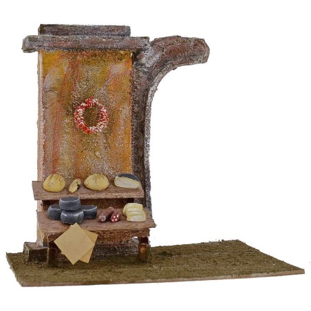 Ambientazione con banco di formaggi e salumi cm 19,5x17,5x18,6