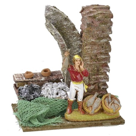 Ambientazione con banco di pesce cm 9x6x9,5 h per statue da 6