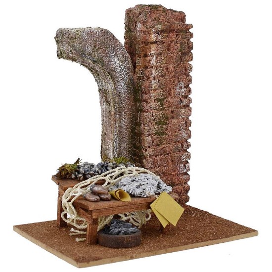 Ambientazione con banco di pesce per statue da 12 cm Mondo