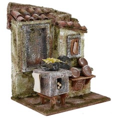 Ambientazione cucina per presepe cm 14,5x12x18 h. per statue 10 2