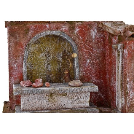 Ambientazione di una macelleria per presepe cm 24x18x20,5 h per