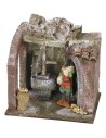 Escenario de un molino para belén de 11,5x9x11 cm de altura
