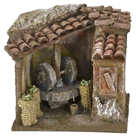 Setting of a crusher for nativity scene 11.5x9x11 h for statues