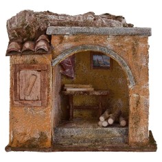 Ambientación taller del carpintero para Belén de 19,5x14,5x18,5