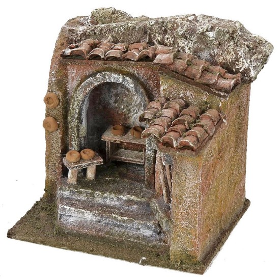 Ceramic workshop setting for crib 11.5x9x11 h for statues of 6