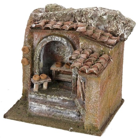 Ceramic workshop setting for crib 11.5x9x11 h for statues of 6