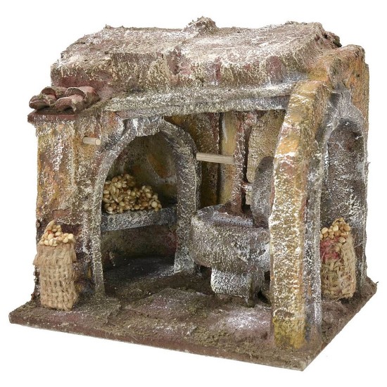 Ambientación molino para molinero de 11,5x9x10 cm de altura para estatuas de 6 cm.