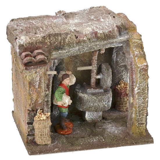 Molino de escenario para molinero de 11,5x9x10 cm de altura