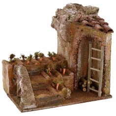 Garden setting with terracing for creche 19.5x14.5x18 cm h for