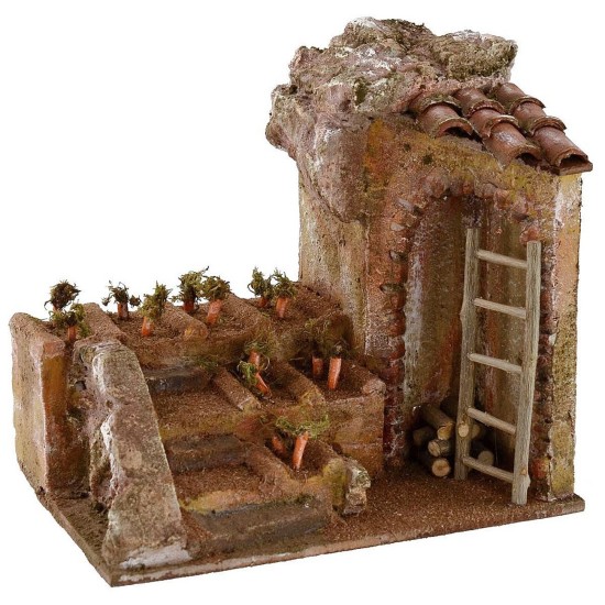 Garden setting with terracing for creche 19.5x14.5x18 cm h for