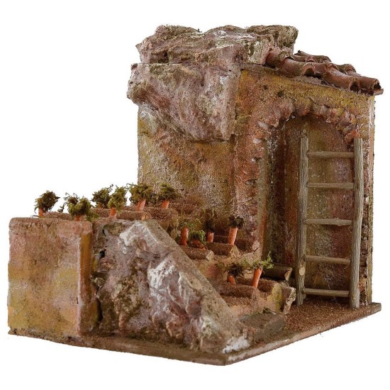 Garden setting with terracing for creche 19.5x14.5x18 cm h for