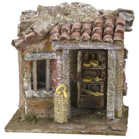 Escenario de panadería para Belén de 11,5x9x11 cm de altura
