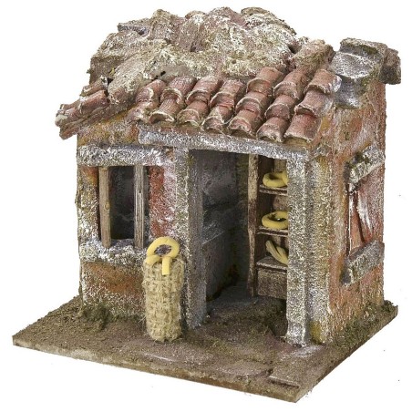 Ambientación panadería para Belén cm 11,5x9x11 h para estatuas