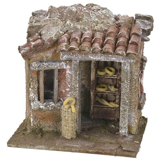 Escenario de panadería para Belén de 11,5x9x11 cm de altura